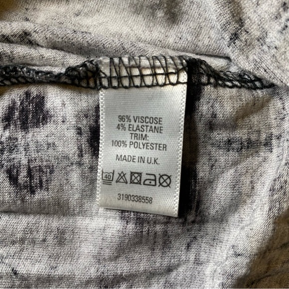 2for$25 OASIS Black & Grey T-Shirt with Ruffle Back - Picture 4 of 9